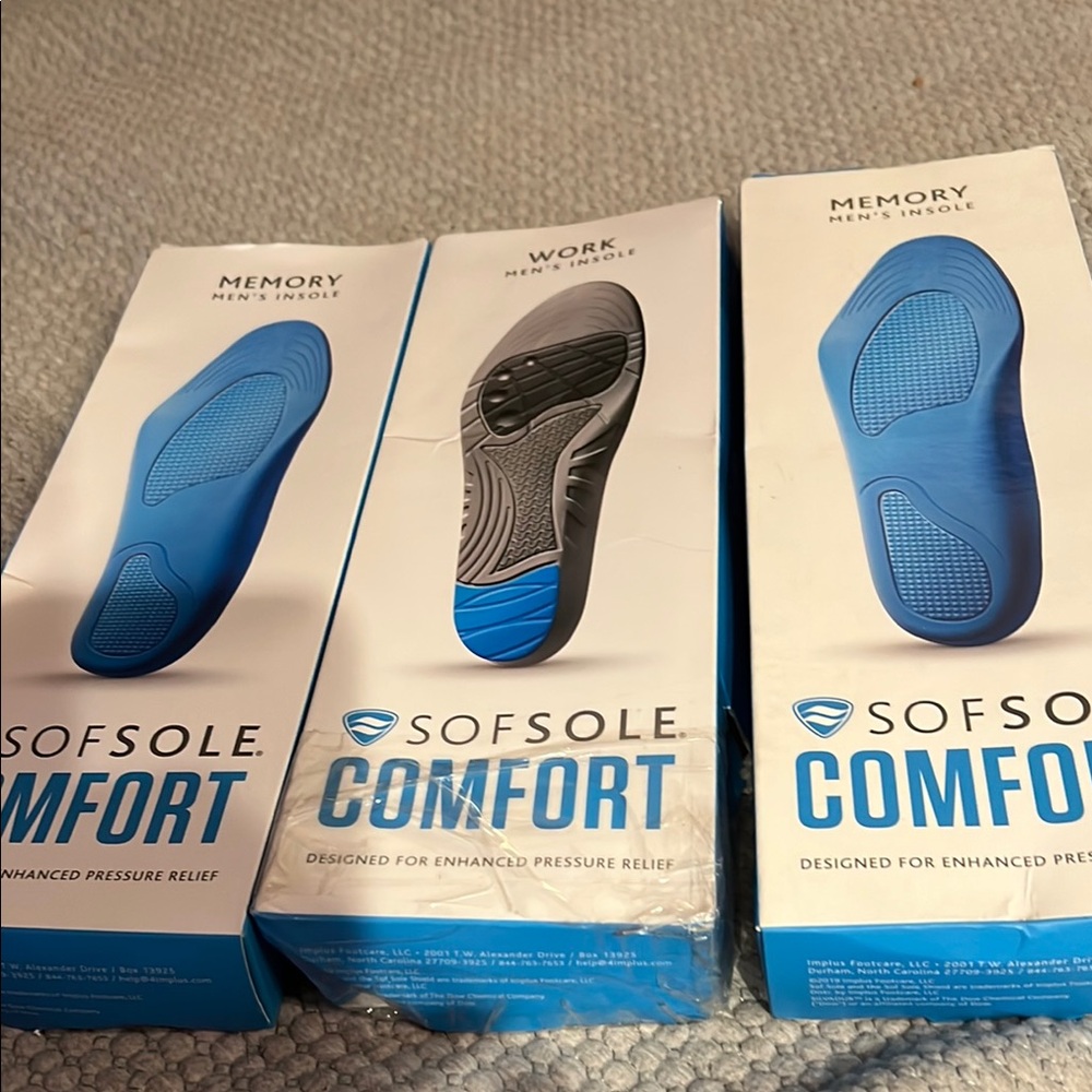 Comfort Insoles Blue and Black